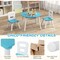 Wooden Kids Activity Table Chair Set with Built-In Mesh Storage